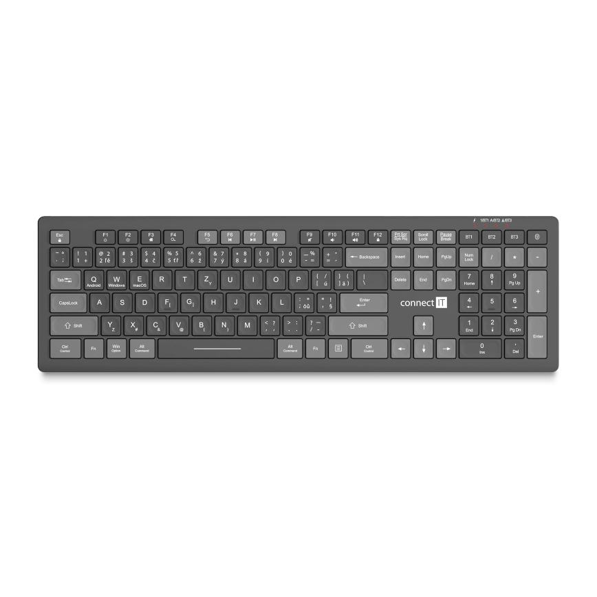 CONNECT IT CKB-5060-CS - Clavier silencieux et discret avec localisation CZ/SK 350 mAh