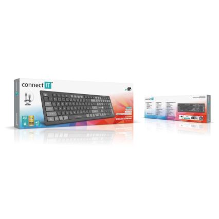 CONNECT IT CKB-5060-CS - Clavier silencieux et discret avec localisation CZ/SK 350 mAh