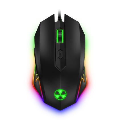 CONNECT IT CKM-3200-CS - Clavier de jeu filaire LED RGB et souris de jeu 1200/1800/2400/3600 DPI avec localisation CZ/SK noir