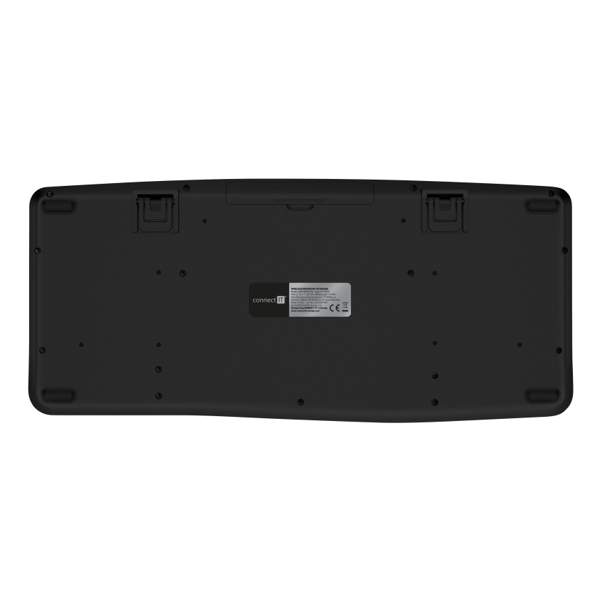 CONNECT IT CKM-6010-CS - Clavier sans fil ergonomique et souris 800/1200/1600/2400 DPI avec localisation CZ/SK 1xAA + 2xAAA noir