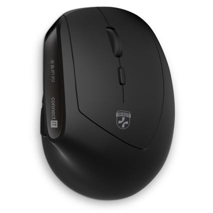 CONNECT IT CKM-6010-CS - Clavier sans fil ergonomique et souris 800/1200/1600/2400 DPI avec localisation CZ/SK 1xAA + 2xAAA noir