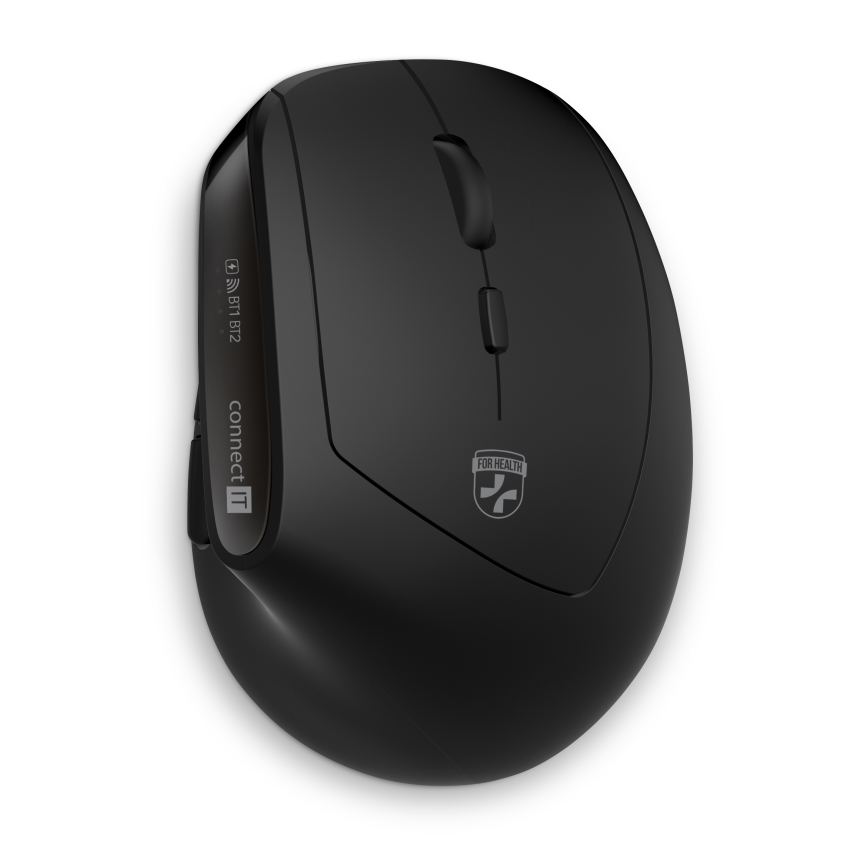 CONNECT IT CKM-6010-CS - Clavier sans fil ergonomique et souris 800/1200/1600/2400 DPI avec localisation CZ/SK 1xAA + 2xAAA noir
