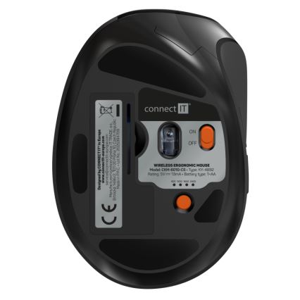 CONNECT IT CKM-6010-CS - Clavier sans fil ergonomique et souris 800/1200/1600/2400 DPI avec localisation CZ/SK 1xAA + 2xAAA noir