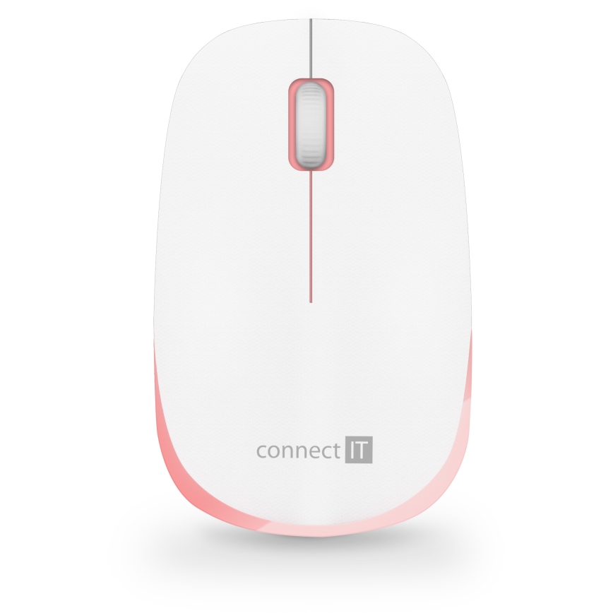 CONNECT IT CKM-7801-CS - Clavier et souris sans fil 1200 DPI avec localisation CZ/SK 1xAAA + 1xAA blanc/rose