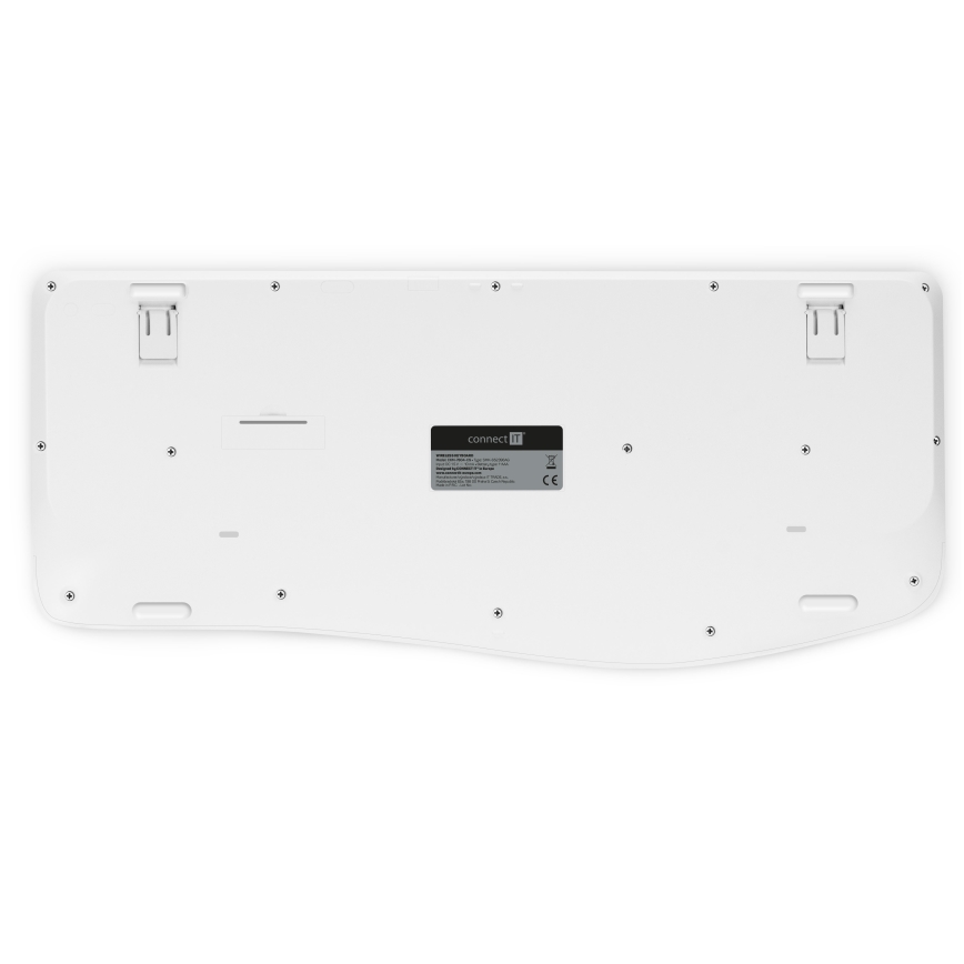 CONNECT IT CKM-7804-CS - Clavier et souris sans fil 1200 DPI avec localisation CZ/SK 1xAAA + 1xAA blanc