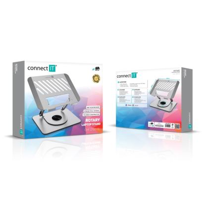 CONNECT IT CMF-2100-SL - Support pivotant pour ordinateur portable argent