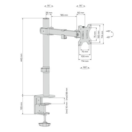 CONNECT IT CMF-3103-BK - Support universel pour écran 13-32” noir