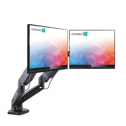 CONNECT IT CMF-3207-BK - Support universel pour 2 écrans 13-27” noir