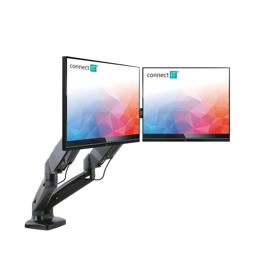 CONNECT IT CMF-3207-BK - Support universel pour 2 écrans 13-27” noir