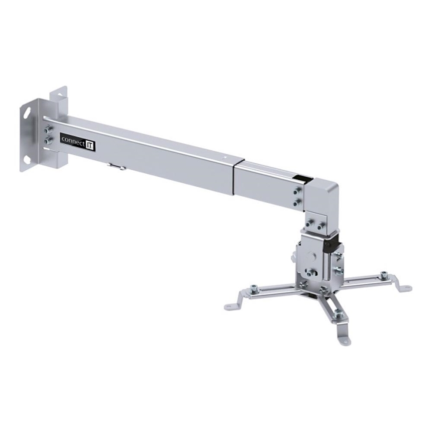 CONNECT IT CMF-7020-SL - Support mural pour projecteur argent