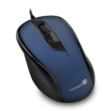 CONNECT IT CMO-1200-BL - Souris filaire 1000 DPI noir/bleu