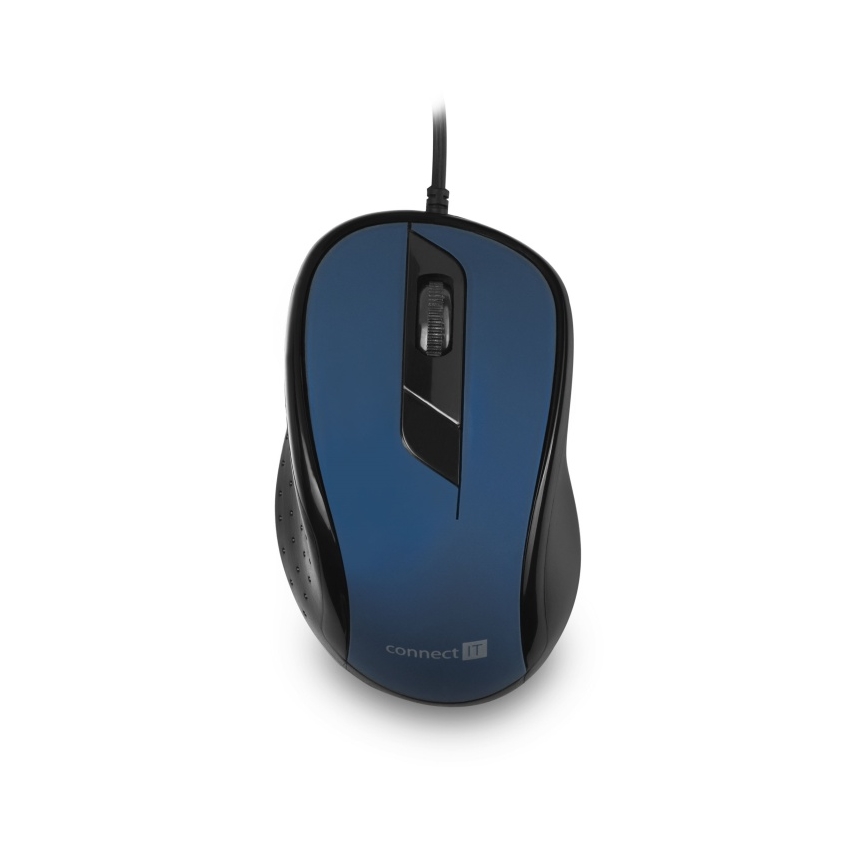 CONNECT IT CMO-1200-BL - Souris filaire 1000 DPI noir/bleu