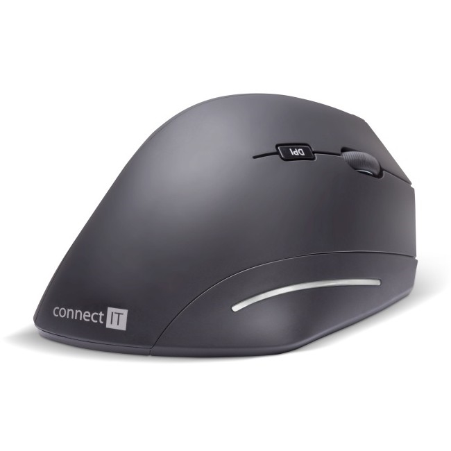 CONNECT IT CMO-2510-BK - Souris sans fil ergonomique Verti Wireless 800/1200/1600 PPP 2x AAA noire