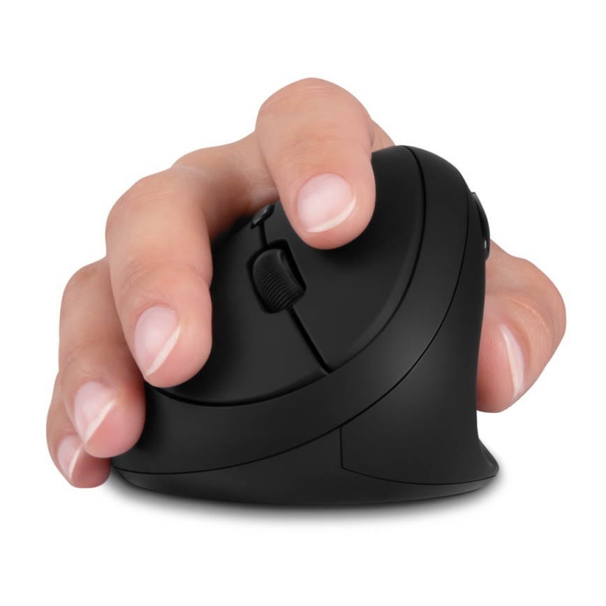 CONNECT IT CMO-2600-BK - Souris sans fil ergonomique 800/1200/1600 DPI, 1 pile AA, noire