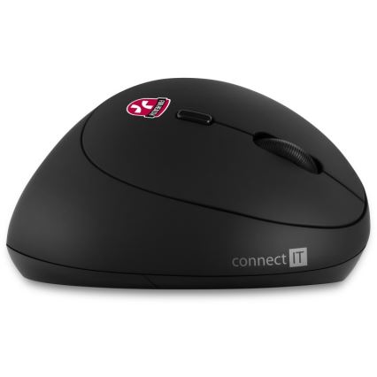 CONNECT IT CMO-2600-BK - Souris sans fil ergonomique 800/1200/1600 DPI, 1 pile AA, noire