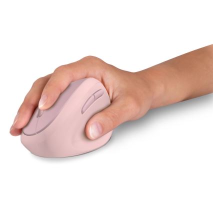 CONNECT IT CMO-2600-PK - Souris sans fil ergonomique 800/1200/1600 DPI, 1 pile AA, rose