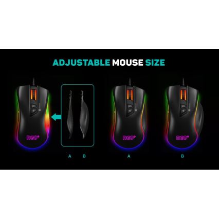 CONNECT IT CMO-3591-BK - Souris de jeu filaire LED RGB 500-7200 DPI noir