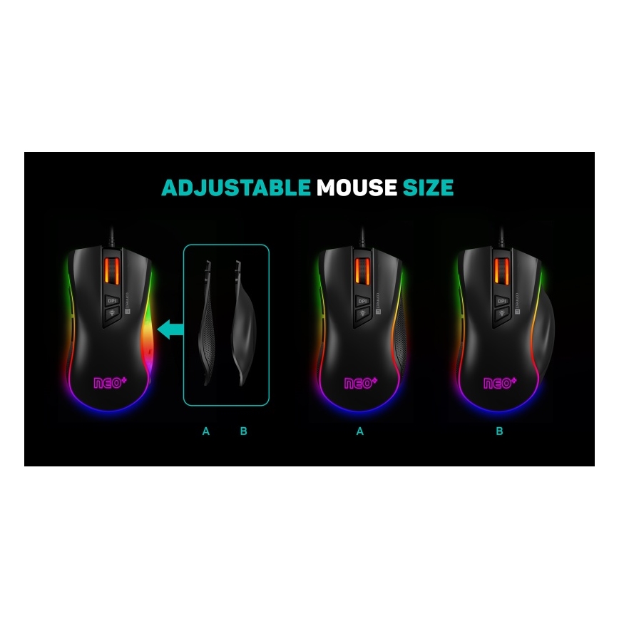 CONNECT IT CMO-3591-BK - Souris de jeu filaire LED RGB 500-7200 DPI noir