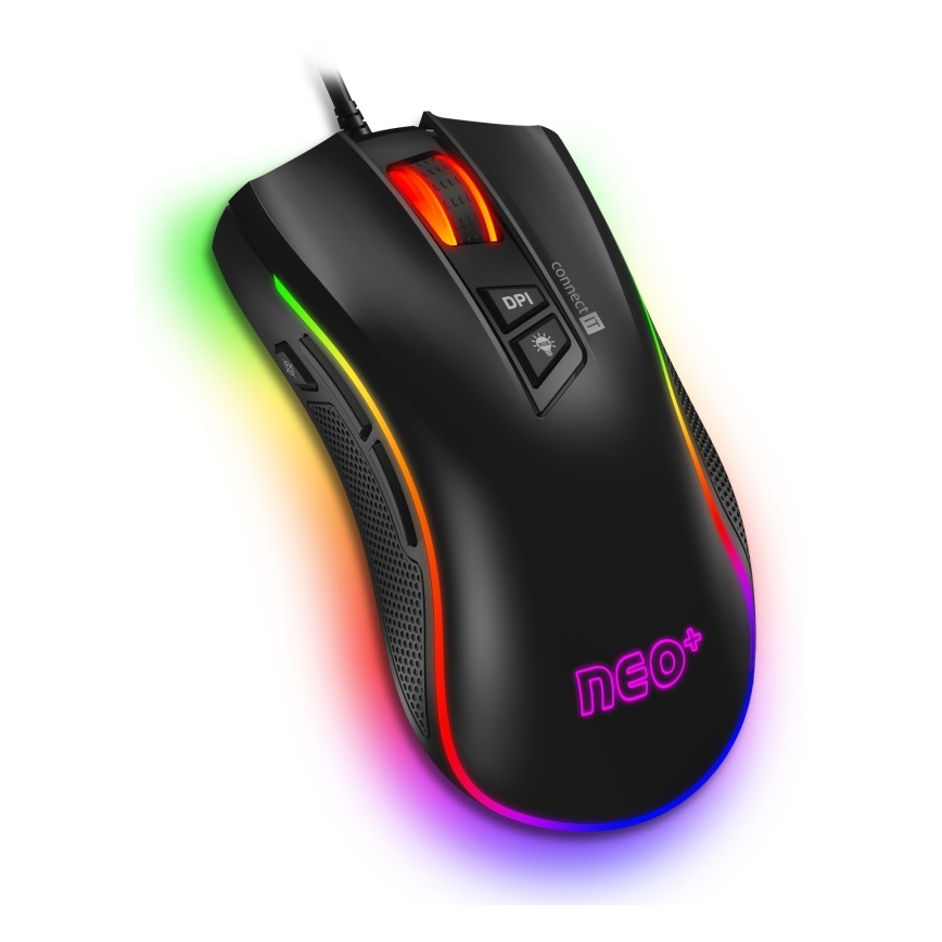 CONNECT IT CMO-3591-BK - Souris de jeu filaire LED RGB 500-7200 DPI noir