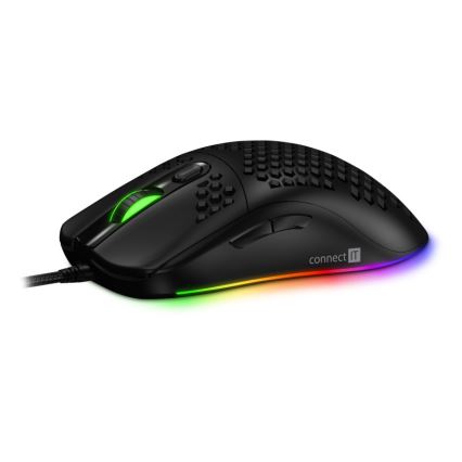 CONNECT IT CMO-5511-BK - Souris de jeu filaire LED RGB 200-12800 DPI noir