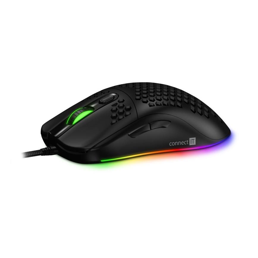 CONNECT IT CMO-5511-BK - Souris de jeu filaire LED RGB 200-12800 DPI noir