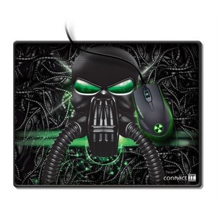 CONNECT IT CMP-1100-SM - Tapis de souris 32x24,5 cm noir/vert