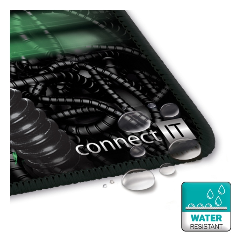CONNECT IT CMP-1100-SM - Tapis de souris 32x24,5 cm noir/vert
