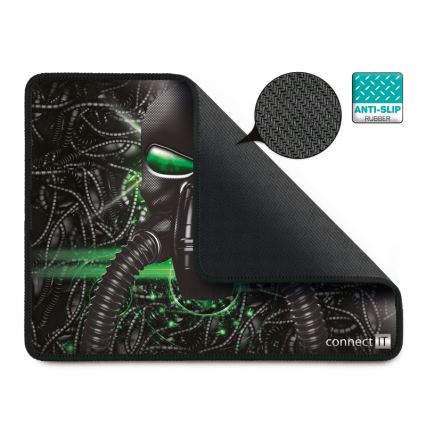 CONNECT IT CMP-1100-SM - Tapis de souris 32x24,5 cm noir/vert