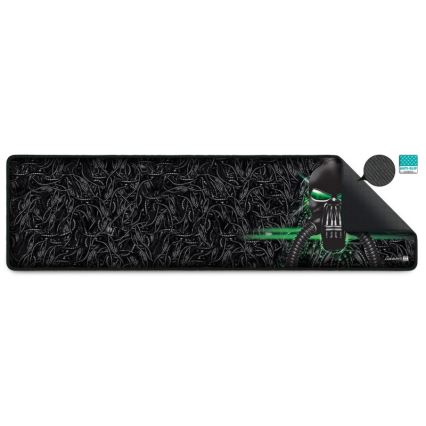 CONNECT IT CMP-1110-LG - Tapis de clavier et souris 88,6x24,5 cm noir/vert