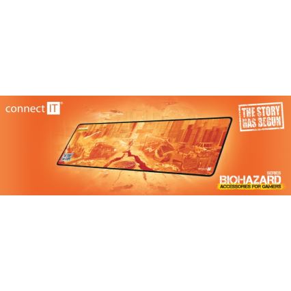 CONNECT IT CMP-1140-LG - Tapis de clavier et souris 88,6x24,5 cm orange