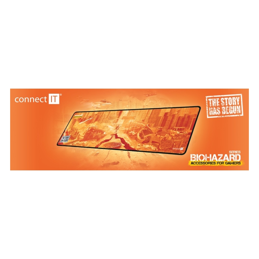 CONNECT IT CMP-1140-LG - Tapis de clavier et souris 88,6x24,5 cm orange