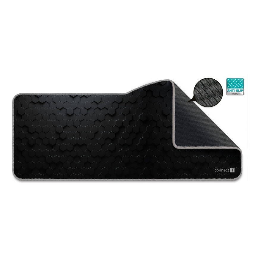 CONNECT IT CMP-2000-XL - Tapis de clavier et souris 79,5x34,5 cm noir