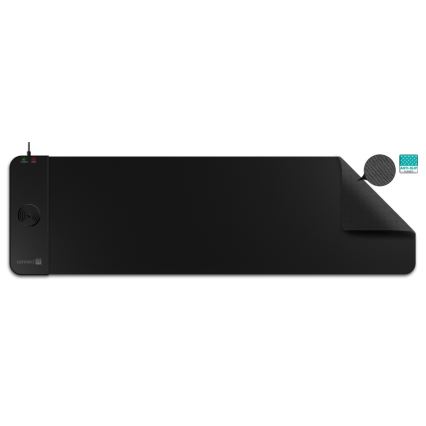 CONNECT IT CMP-2500-LG - Tapis de clavier et souris avec Qi charge sans fil 80x30 cm noir