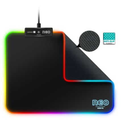 CONNECT IT CMP-3100-SM - LED RGB Souris gaming pad 32x24,5 cm noir