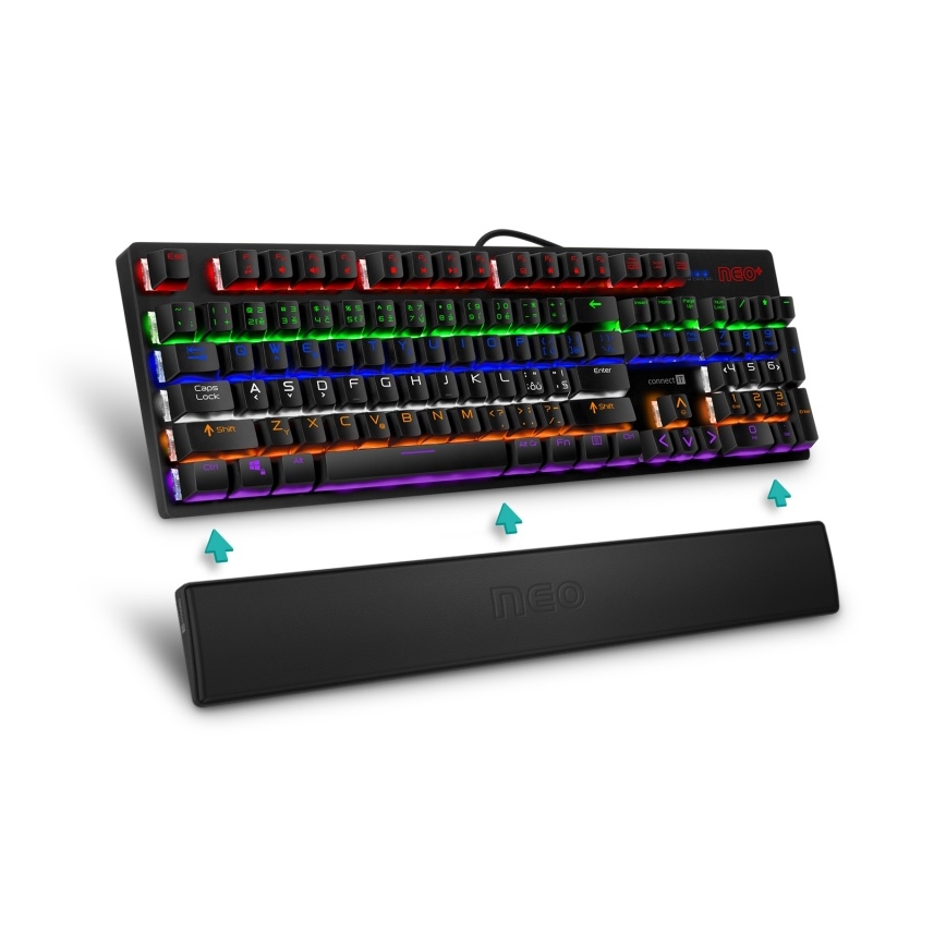 CONNECT IT CMP-3590-LG - Tapis de clavier ergonomique noir