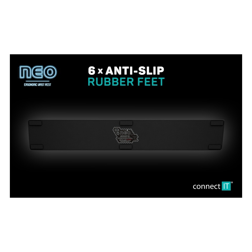 CONNECT IT CMP-3590-LG - Tapis de clavier ergonomique noir