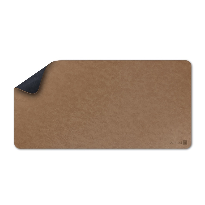 CONNECT IT CMP-4040-LG - Tapis réversible pour clavier et souris 90 x 40 cm bleu/marron