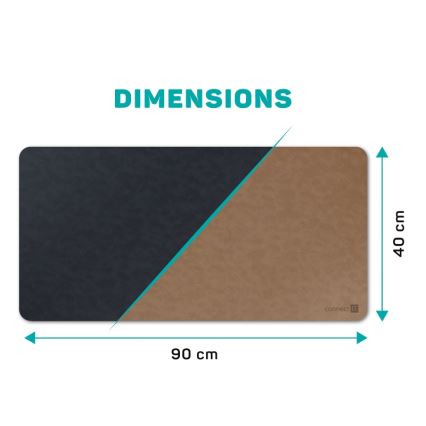 CONNECT IT CMP-4040-LG - Tapis réversible pour clavier et souris 90 x 40 cm bleu/marron