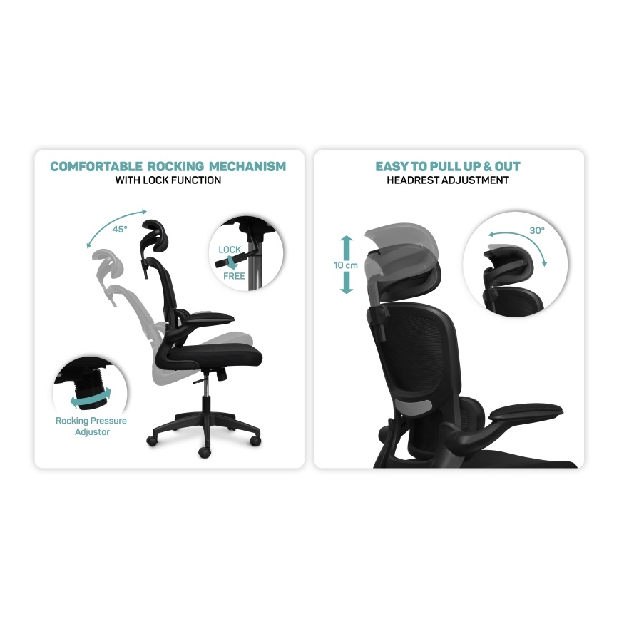 CONNECT IT COC-2500-BK - Chaise de bureau ForHealth DeltaPro noire