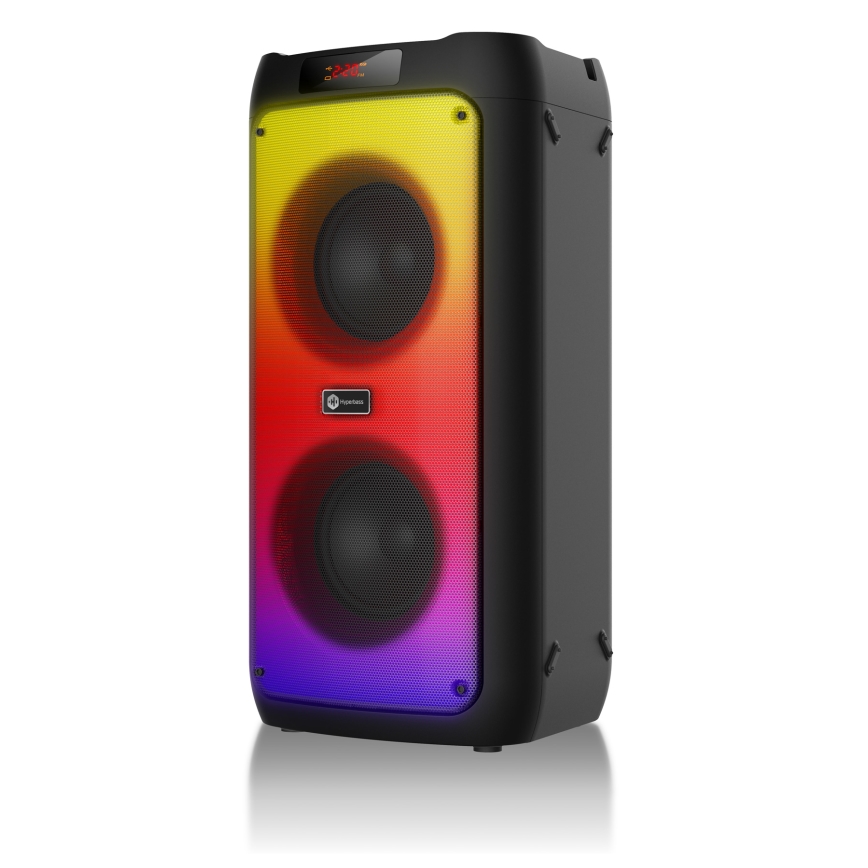 CONNECT IT HSP-3050-BK - Enceinte sans fil LED avec un micro 60W/5V 4500 mAh noir + Télécommande