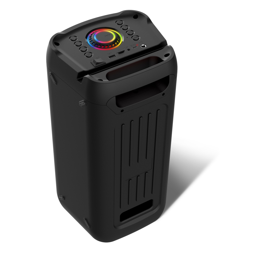 CONNECT IT HSP-3050-BK - Enceinte sans fil LED avec un micro 60W/5V 4500 mAh noir + Télécommande