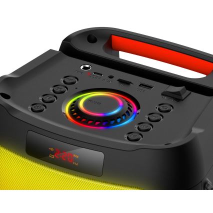 CONNECT IT HSP-3050-BK - Enceinte sans fil LED avec un micro 60W/5V 4500 mAh noir + Télécommande