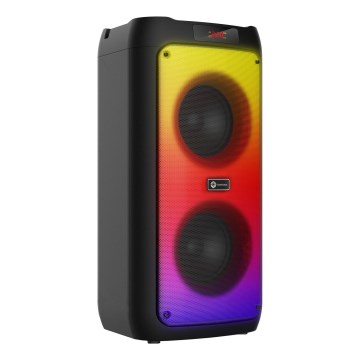 CONNECT IT HSP-3050-BK - Enceinte sans fil LED avec un micro 60W/5V 4500 mAh noir + Télécommande