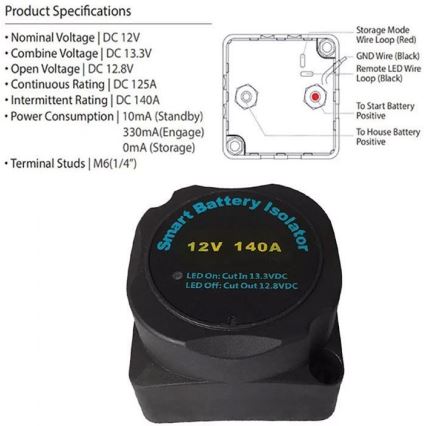 Connecteur de batterie 12V/140A