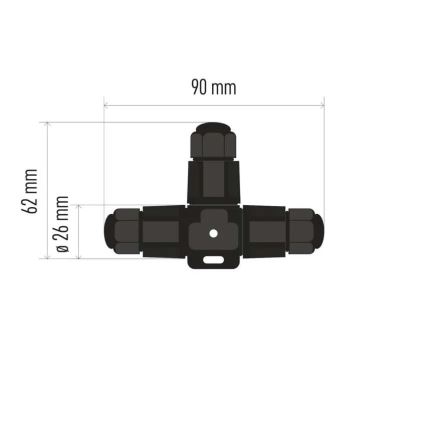 Connecteur de câble en T IP68