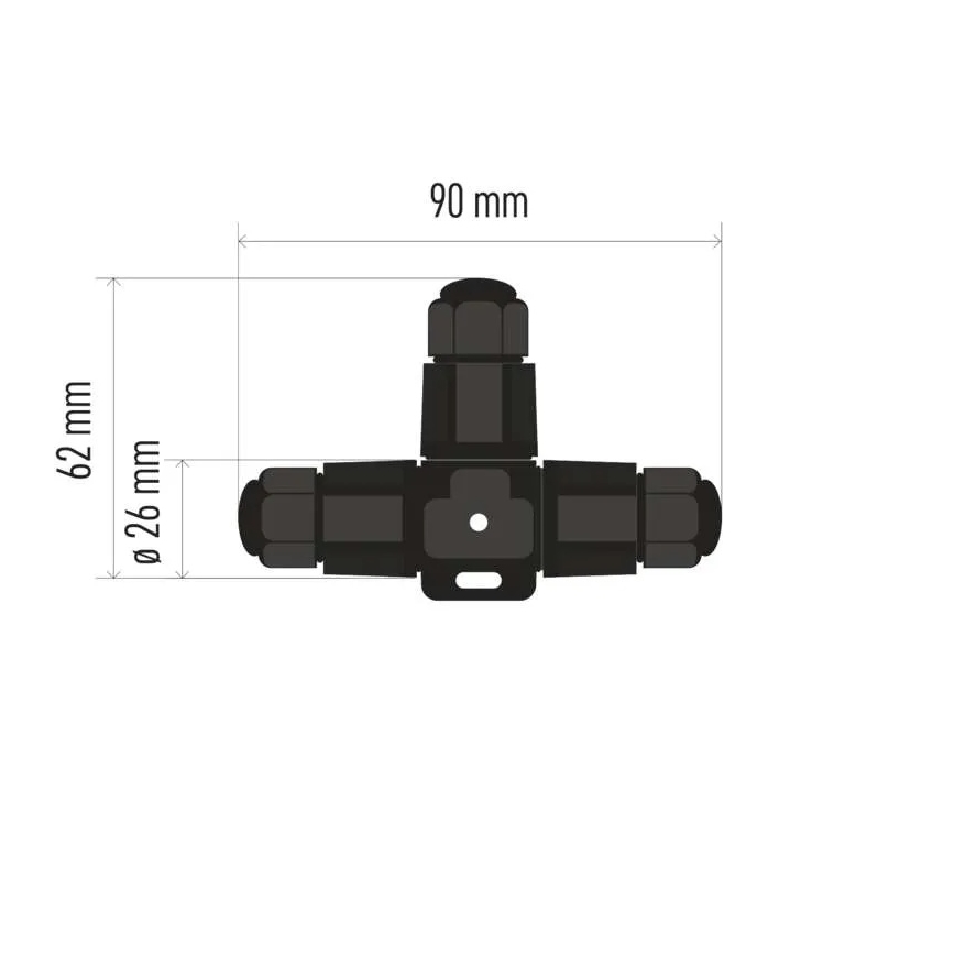 Connecteur de câble en T IP68
