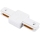Connecteur droit monophasé blanc pour luminaires sur rail