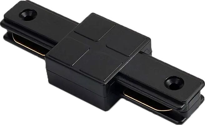 Connecteur droit noir pour luminaires sur rail monophasé