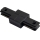 Connecteur droit noir pour luminaires sur rail monophasé