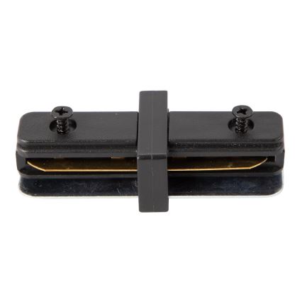 Connecteur pour luminaires dans le système de rail monophase droit noir